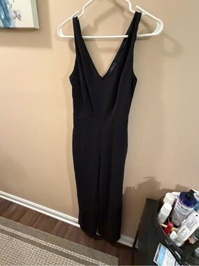 Crystal Sky Classic Black V-Neck Women's Jumpsuit size S